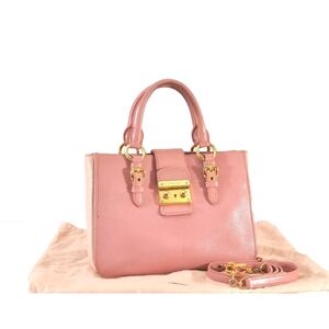 Miu Miu Pink Satchel with Gold Hardware
